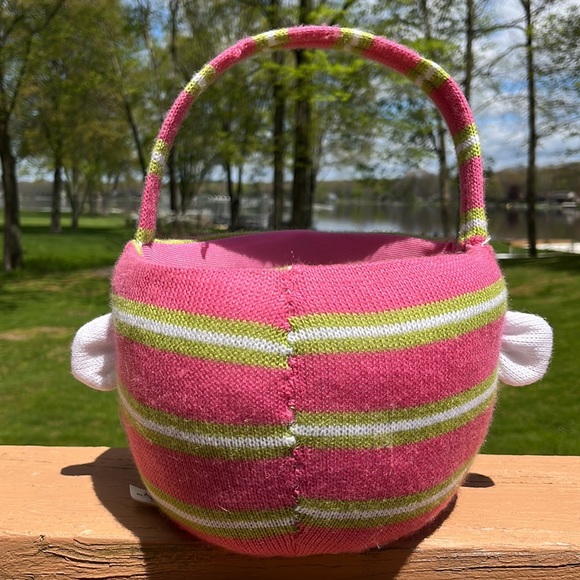 Dan Dee Sock Monkey 9” knit basket - Picture 2 of 7